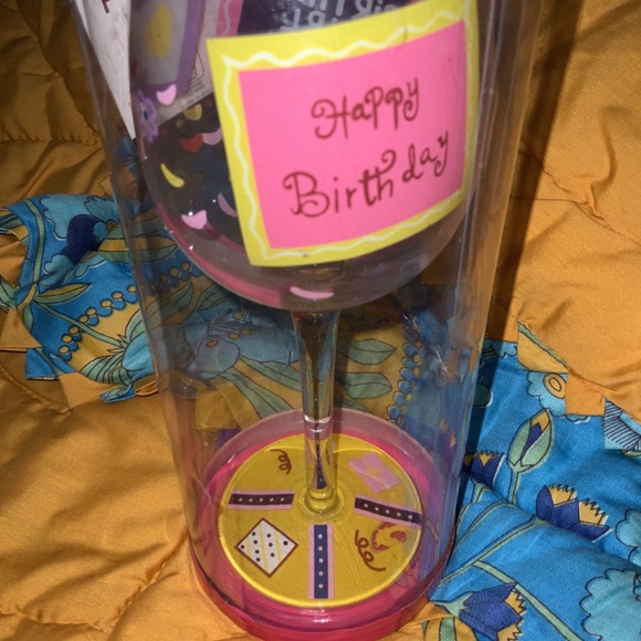 Handpainted  Goblet Glasses “Birthday Girl” - Picture 3 of 3